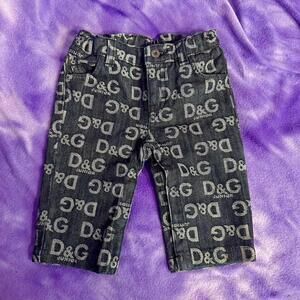 Kids D&G junior monogram print denim jeans